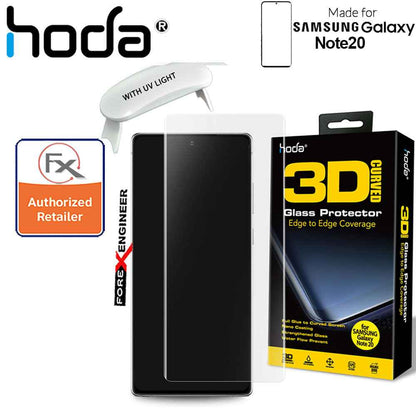 Hoda Screen Protector for Samsung Galaxy Note 20 - 3D Full UV Glue Tempered Glass ( Light INCLUDED) ( Barcode: 4713381517970+4713381516256 )