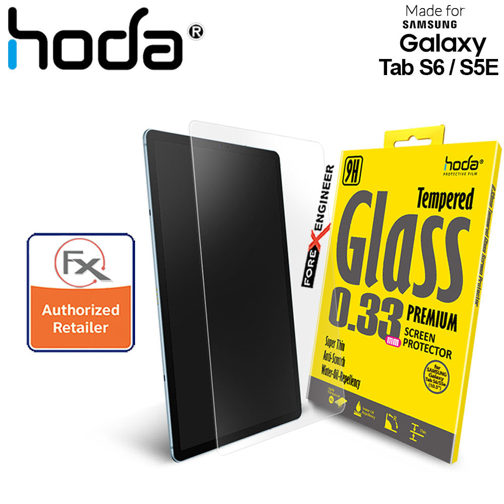Hoda Tempered Glass for Samsung Galaxy Tab S6 - S5E - 2.5D 0.33mm Screen Protector - Black