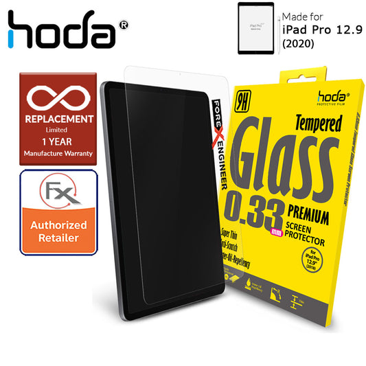 Hoda Tempered Glass Screen Protector for iPad Pro 12.9 inch - 12.9" ( 2020 ) 4th Gen - Compatible with iPad Pro 12.9 ( 2018 ) 3rd Gen ( Barcode: 4713381512838 )