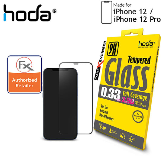 [RACKV2_CLEARANCE] Hoda Tempered Glass for iPhone 12 - 12 Pro (6.1") - 2.5D 0.33mm Full Coverage Screen Protector - Clear (Barcode : 4713381518335 )