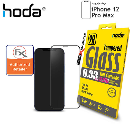 [RACKV2_CLEARANCE] Hoda Tempered Glass for iPhone 12 Pro Max (6.7") - 2.5D 0.33mm Full Coverage Screen Protector - Clear (Barcode : 4713381518342 )
