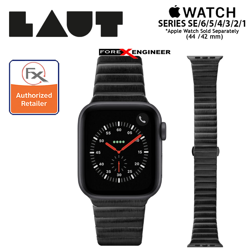 Laut Links Strap for Apple Watch Series 7 - SE - 6 - 5 - 4 - 3 - 2 - 1 ( 45mm - 42mm - 44mm) Black (Barcode : 4895206916622 )