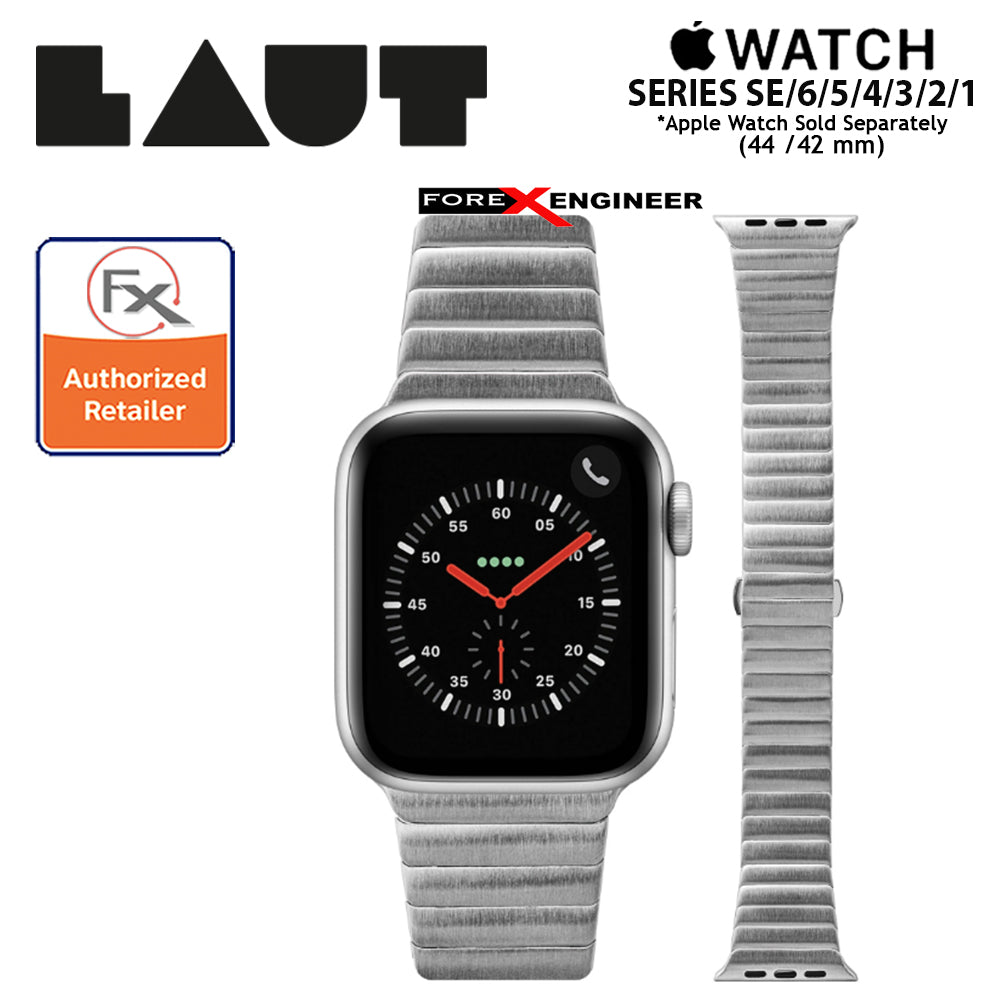 Laut Links Strap for Apple Watch Series 7 - SE - 6 - 5 - 4 - 3 - 2 - 1 ( 45mm - 42mm - 44mm ) Silver (Barcode : 4895206916646 )