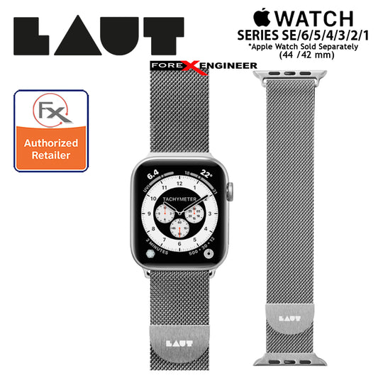 Laut Steel Loop Strap for Apple Watch Series 7 - SE - 6 - 5 - 4 - 3 - 2 - 1 ( 45mm - 42mm - 44mm ) Silver (Barcode : 4895206905978 )