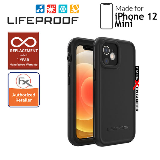 Lifeproof FRE Waterproof Case for iPhone 12 Mini 5G 5.4" - Black (Barcode: 840104215241)
