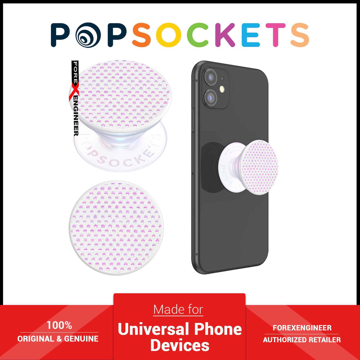 Popsocket Set PopSockets Swappable PopGrip Premium Mesh Iridescent ( Barcode ...