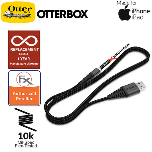Otterbox Lightning Cable ( 1 Meter ) Ultra-strong Cable and Metal housing for iPhone and iPad ( Barcode: 840104218112 )