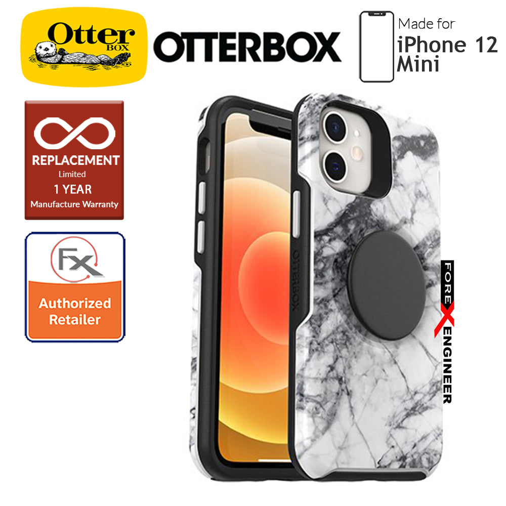 Otterbox Otter + Pop Symmetry for iPhone 12 Mini 5G 5.4" - White Marble (Barcode : 840104215524)