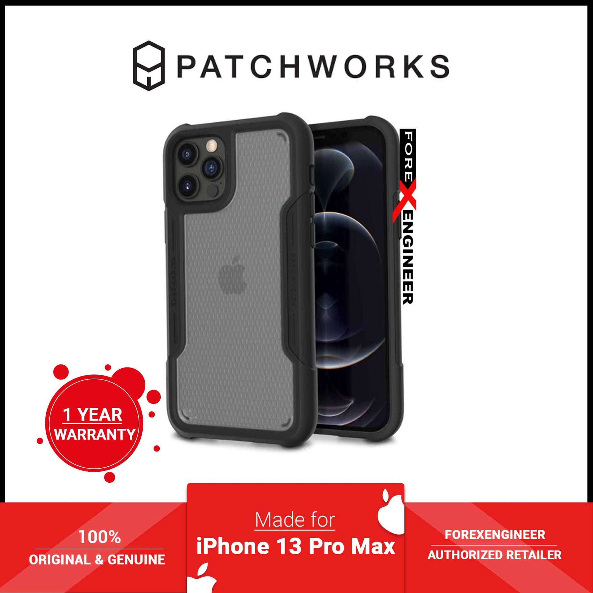 PATCHWORKS Solid for iPhone 13 Pro Max 6.7" 5G - Black (Barcode: 8809744958989 ) - Forexengineer -Malaysia- 8809744958989