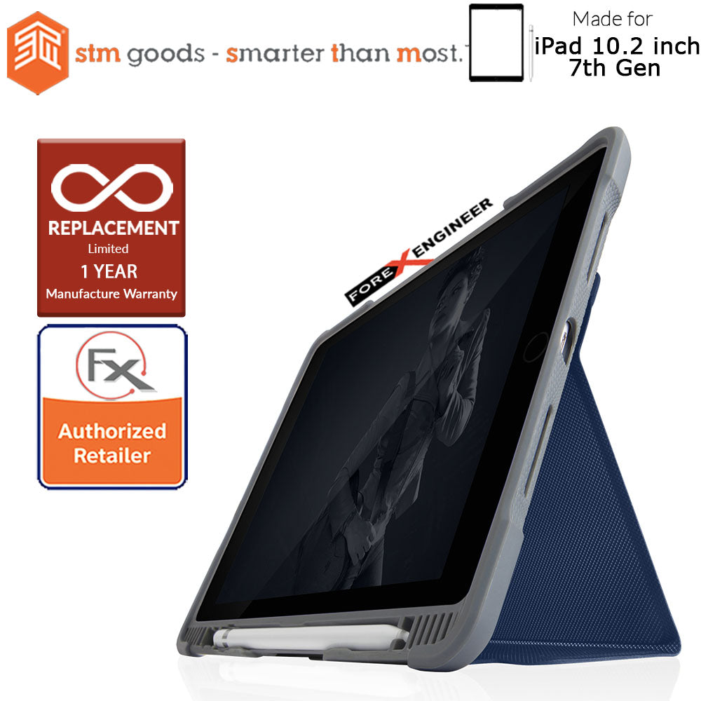 STM Dux Plus Duo for iPad 10.2 inch ( iPad 7th - 8th - 9th Gen ) ( 2019 - 2021 ) - Midnight Blue (Barcode: 765951764943 )