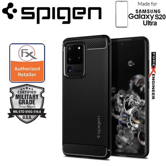 Spigen Rugged Armor for Samsung Galaxy S20 Ultra 6.9"  - Matte Black Color