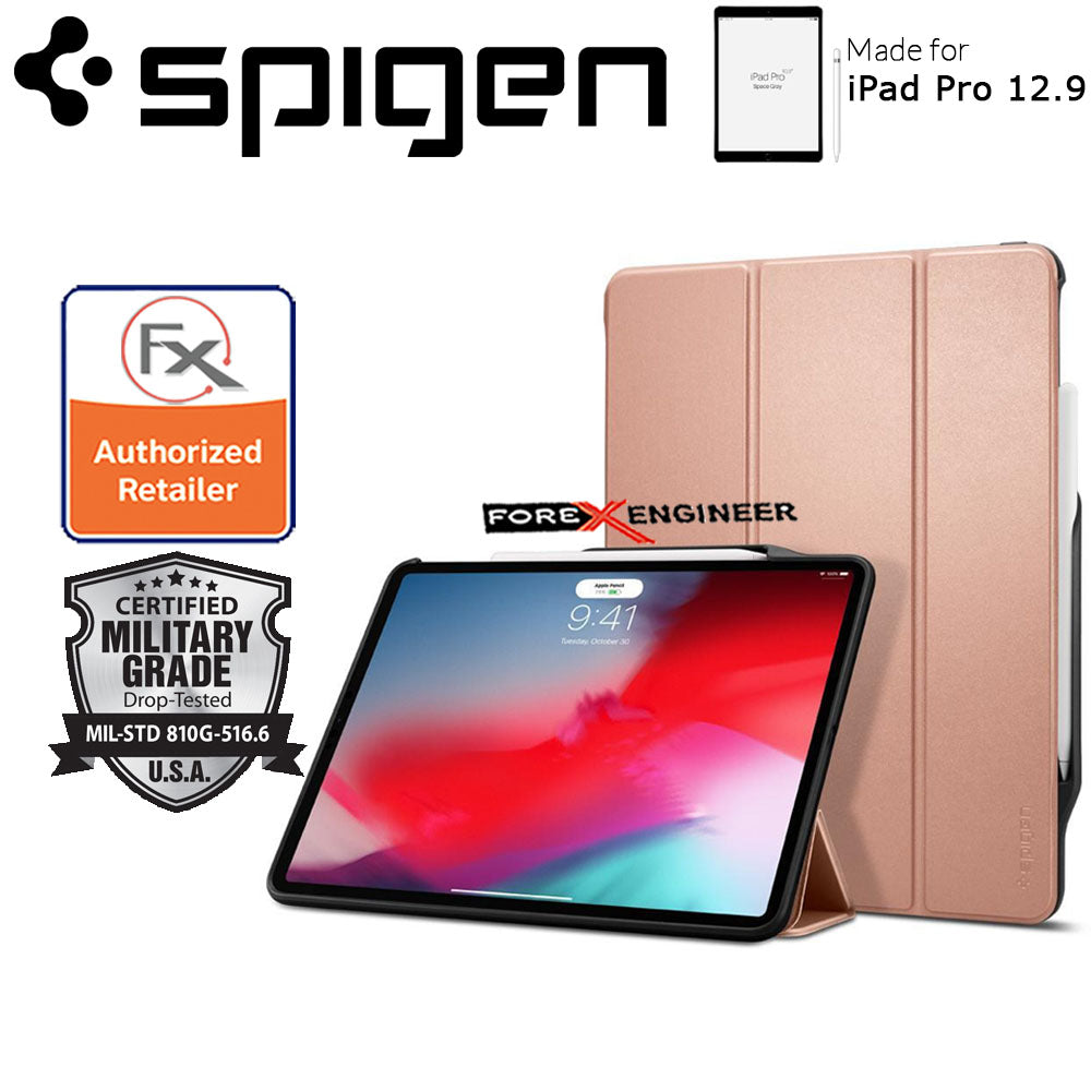 Spigen Smart Fold 2 Case for iPad Pro 12.9" 3rd Gen - Rose Gold Color