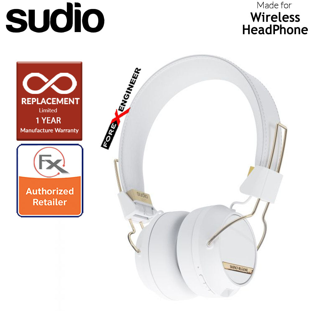 Sudio Regent 2 - Regent II Wirelss Headphone with Passive-Noise Isolation ( White )