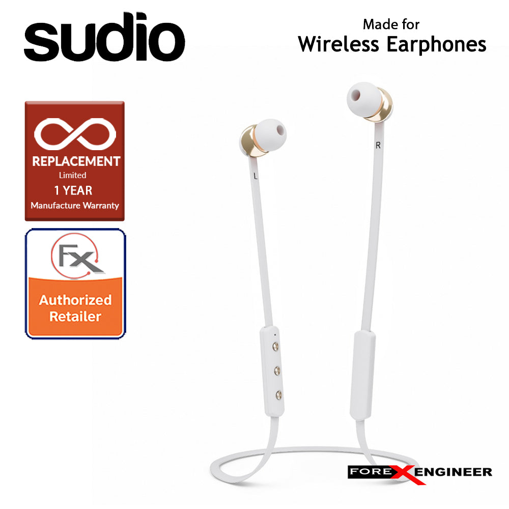 Sudio VASA BLÄ Bluetooth Earphones - White (Barcode : 7350071380512)