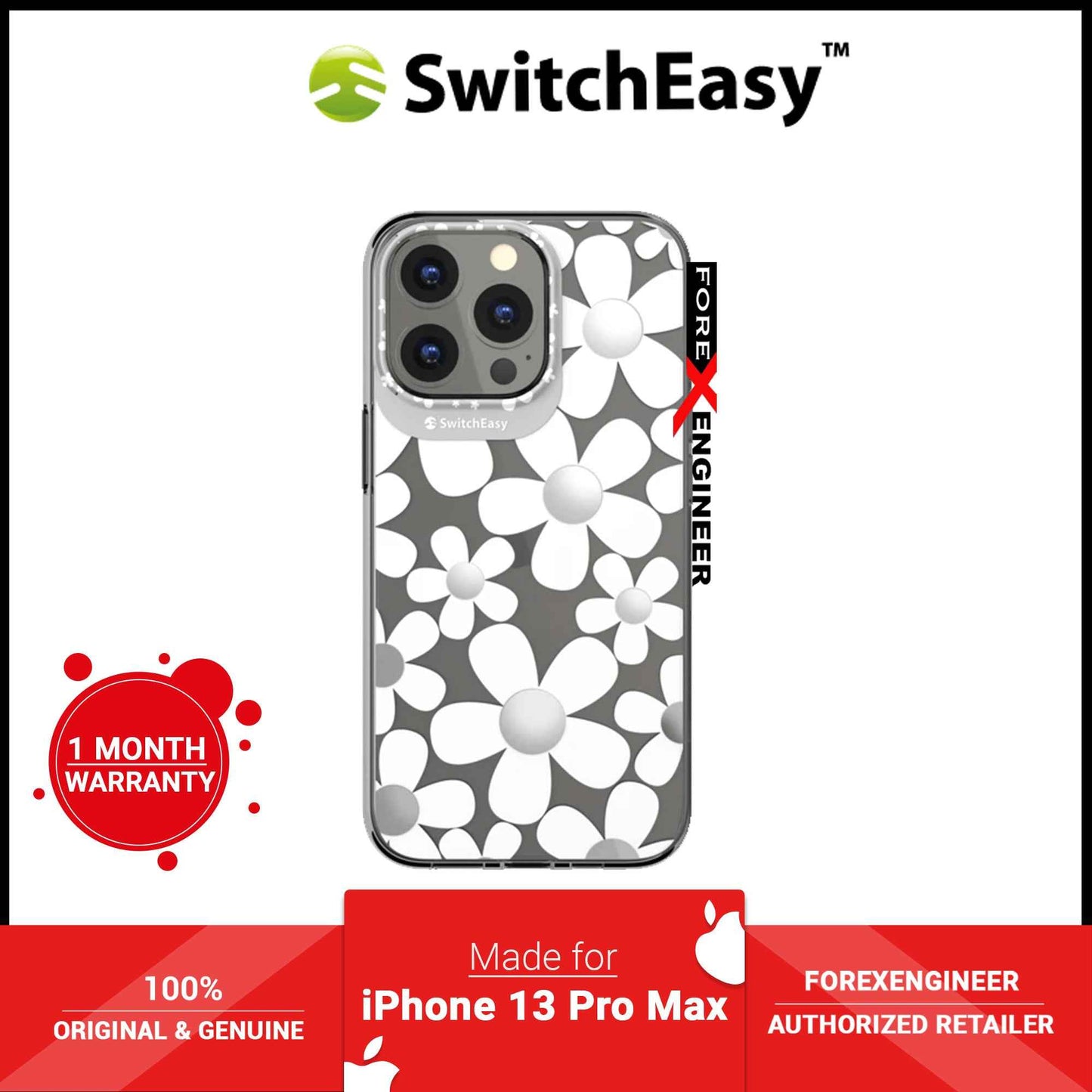 SwitchEasy Artist for iPhone 13 Pro Max 6.7" 5G - Double in-Mold Decoration - Fleur (Barcode: 4895241101793 )