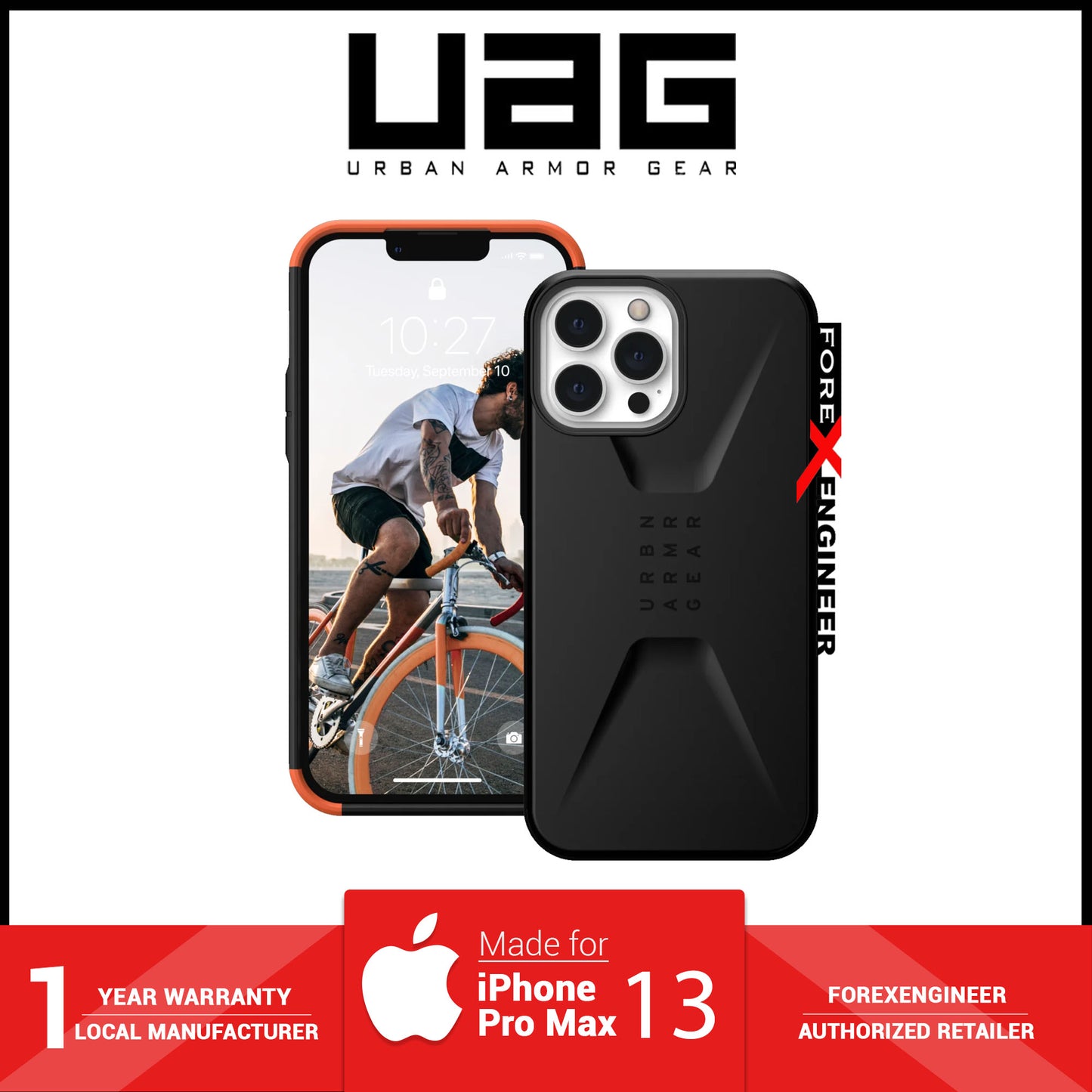 UAG Civilian for iPhone 13 Pro Max 5G 6.7" - Black