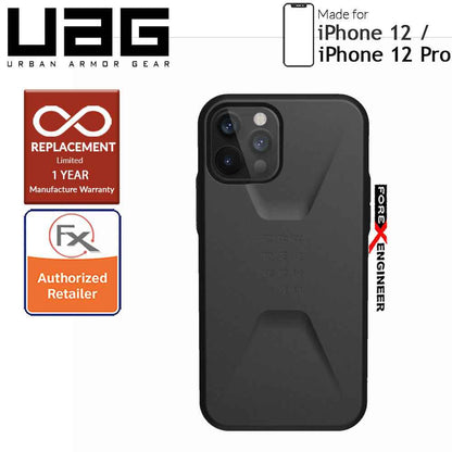 UAG Civilian for iPhone  12  - 12 Pro  5G 6.1" - Black ( Barcode : 812451036077 )