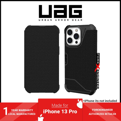 UAG Metropolis Folio for iPhone 13 Pro 5G 6.1" - Kevlar Black