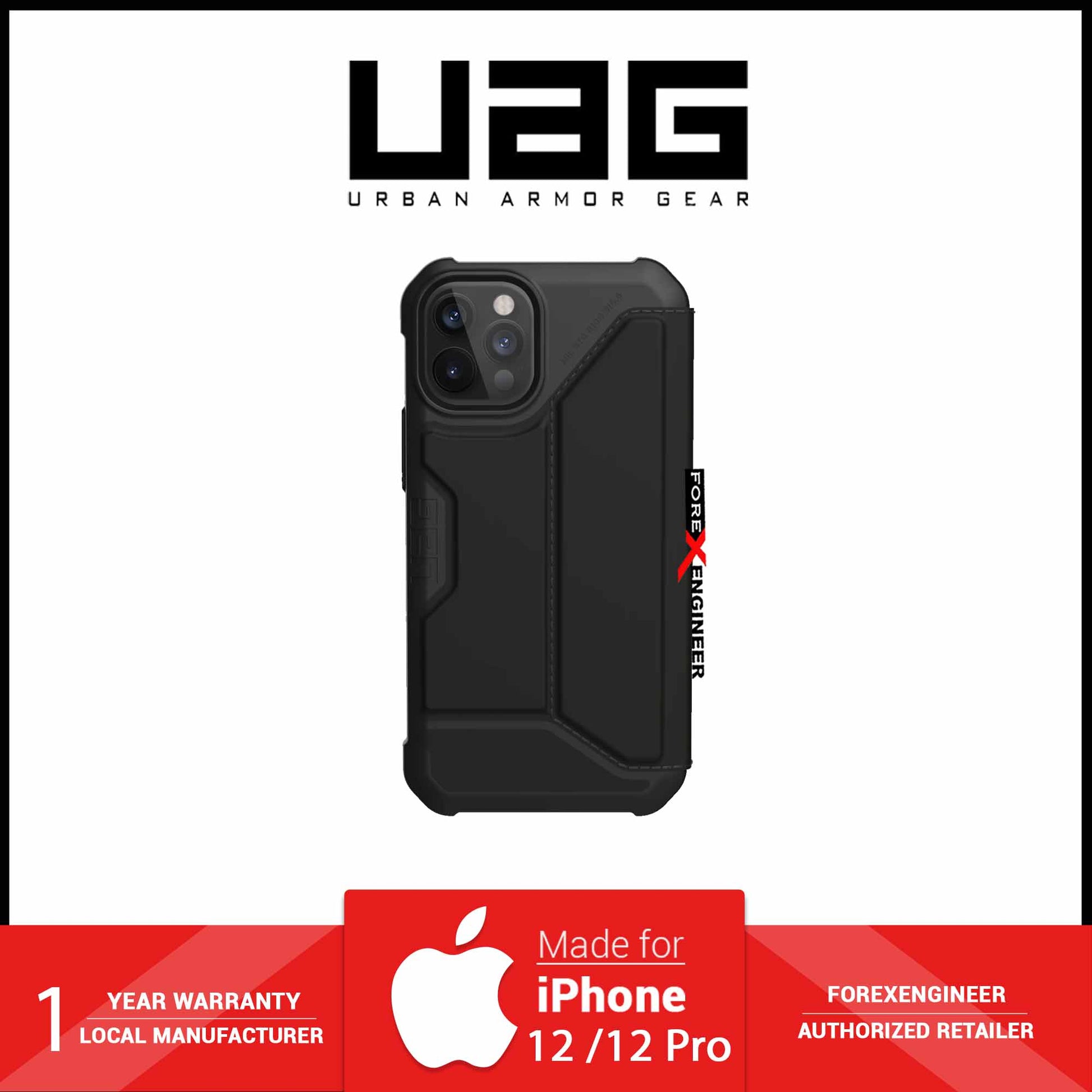 UAG Metropolis for iPhone 12 - 12 Pro 6.1 inch 5G - Kevlar Black (Barcode: 812451036992) - Forexengineer-malaysia