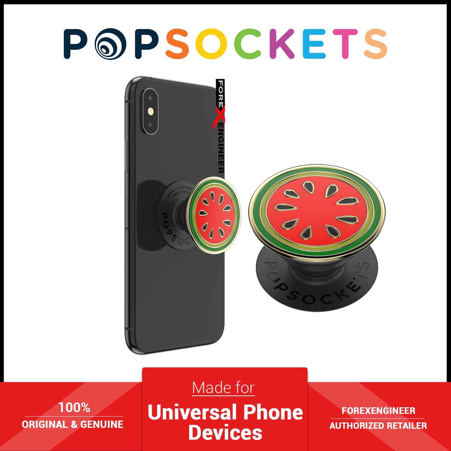 PopSockets Swappable PopGrip Enamel Watermelon Slice ( Barcode : 842978175058 )