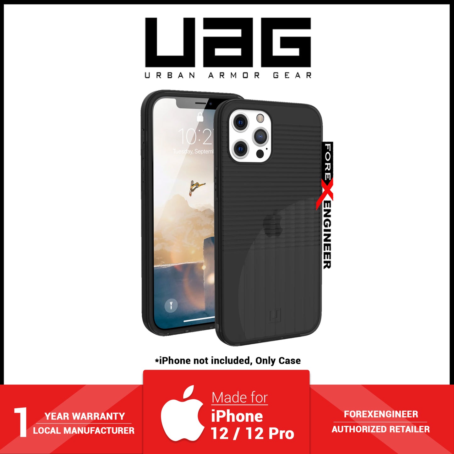 UAG [U] Aurora Case for iPhone 12 - 12 Pro 6.1 inch 5G - Ash (Barcode: 810070360276 )