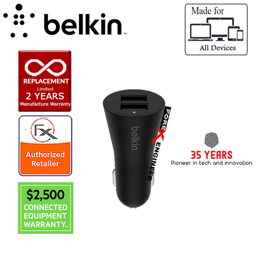 Belkin BOOST↑UP™ 2 Port Car Charger 4.8A - 24W - Black
