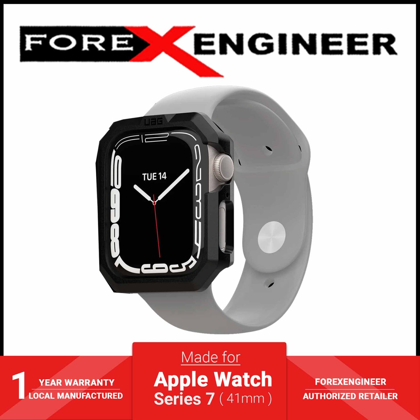 UAG Scout Case for Apple Watch Series 7 ( 41mm ) - Black (Barcode: 810070369835 )