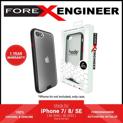 Hoda Rough Military Case for iPhone SE ( 2022 - 2020 ) compatible with iPhone 7 - 8 - Black ( Barcode : 4713381516843 )