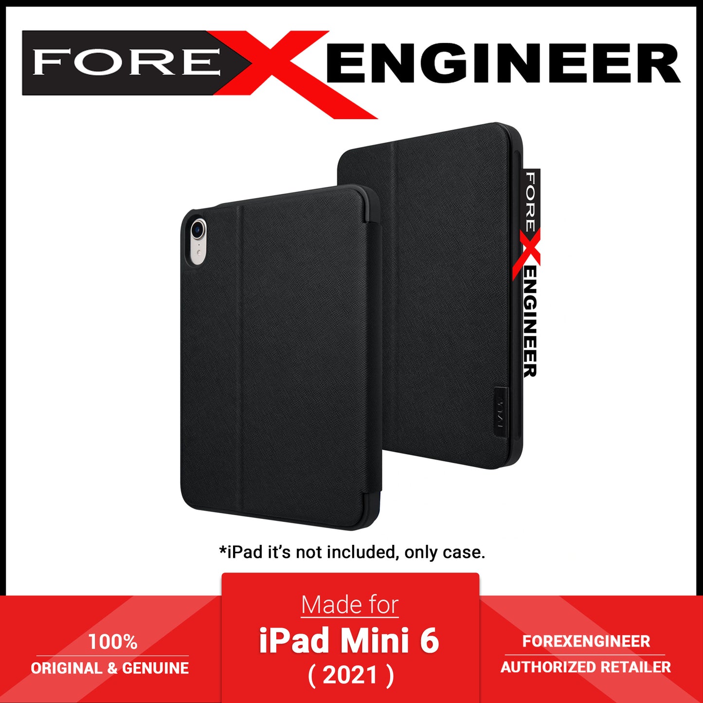 Laut Prestige Folio Case for iPad Mini 6 ( 2021 ) - Black (Barcode: 4895206927963 )