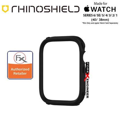 Rhinoshield RIM for Apple Watch 40mm - 38mm Series 6 - SE - 5 - 4 - 3 - 2 - 1 - Use with Rhinoshield CrashGuard NX - Black (Barcode: 4710562401998)