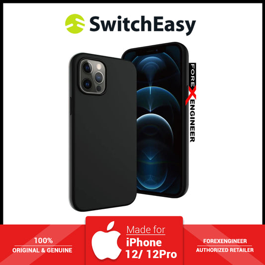 SwitchEasy Skin for iPhone 12 - 12 Pro 5G 6.1" - Full Coverage Protection Drop Tested - Black ( Barcode : 4897094567337 )