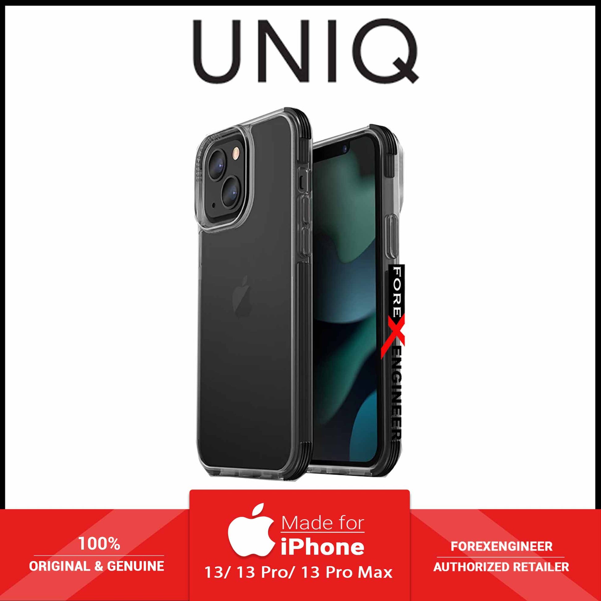 UNIQ Combat Case for iPhone 13 6.1" 5G - Black (Barcode: 8886463677940 ) - Forexengineer -Malaysia- 8886463677940