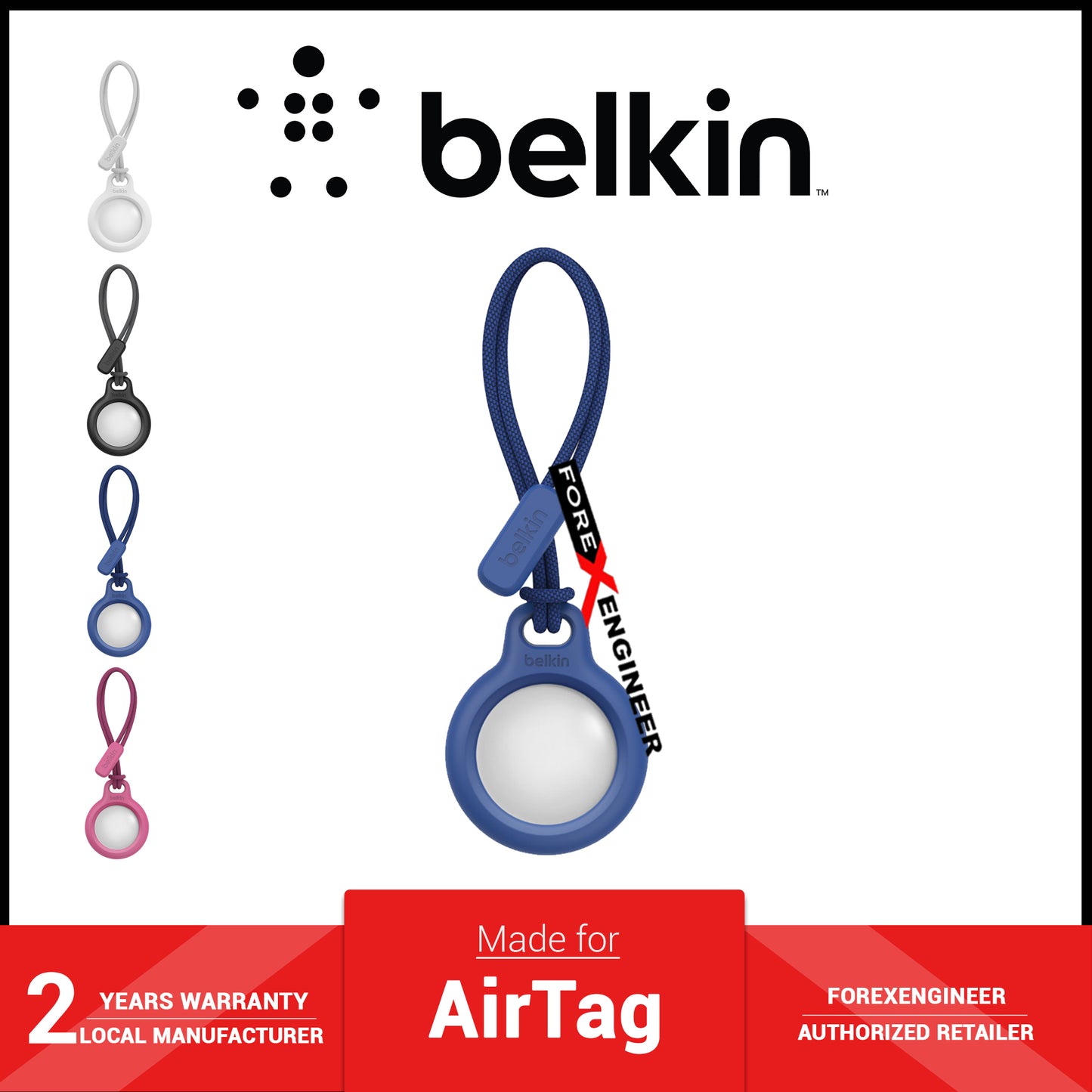 Belkin Secure Holder with Strap for AirTag - Blue (Barcode: 745883786268 )