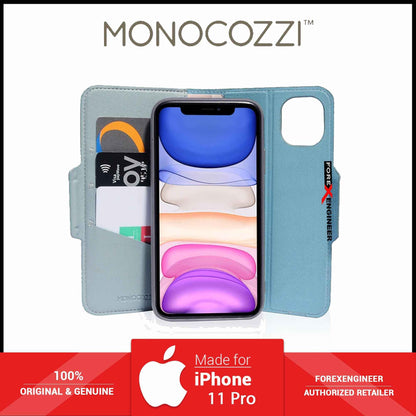 Monocozzi Lucid Folio Wallet for iPhone 11 Pro - with Detachable Back - Blue (Barcode: 4895199105515)