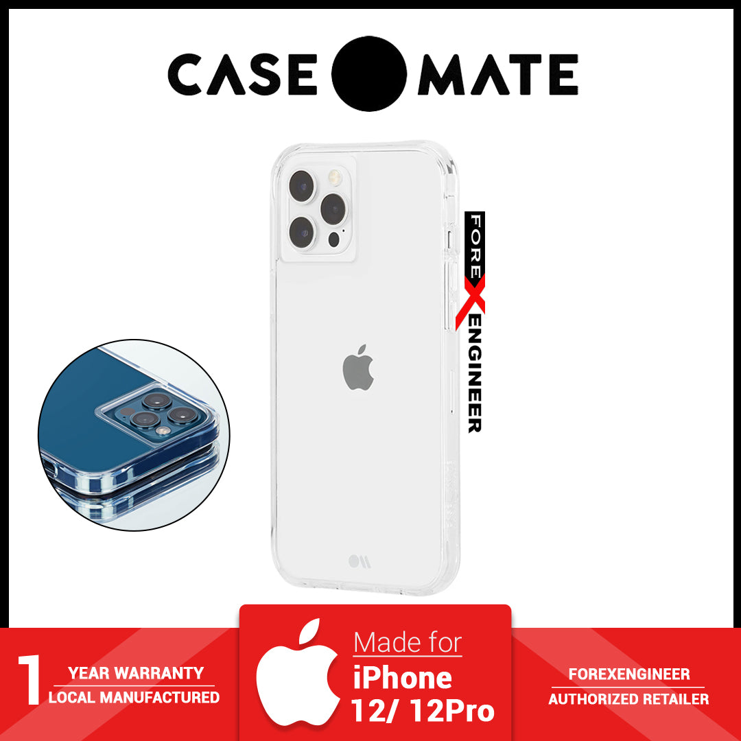 Case Mate Tough Clear for iPhone 12 - 12 Pro 5G 6.1" - Clear with Micropel ( Barcode : 846127196161 )