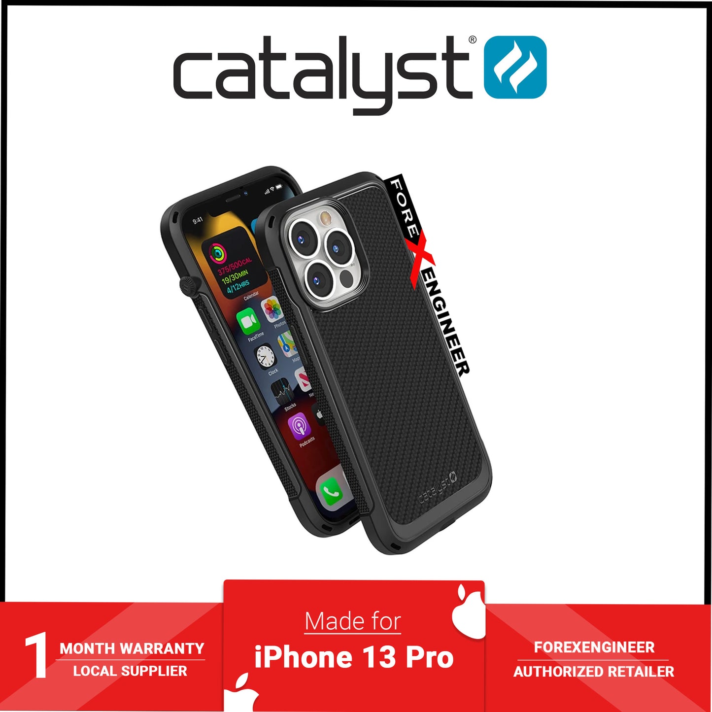 Catalyst Vibe for iPhone 13 Pro 6.1" 5G - MagSafe Compatible - Stealth Black (Barcode: 840625111954 )
