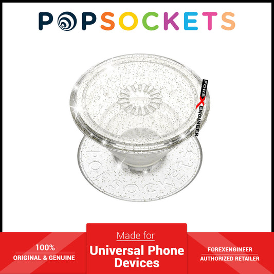 PopSockets Swappable Popgrip Premium - Clear Glitter Silver ( Barcode : 840173707364 )