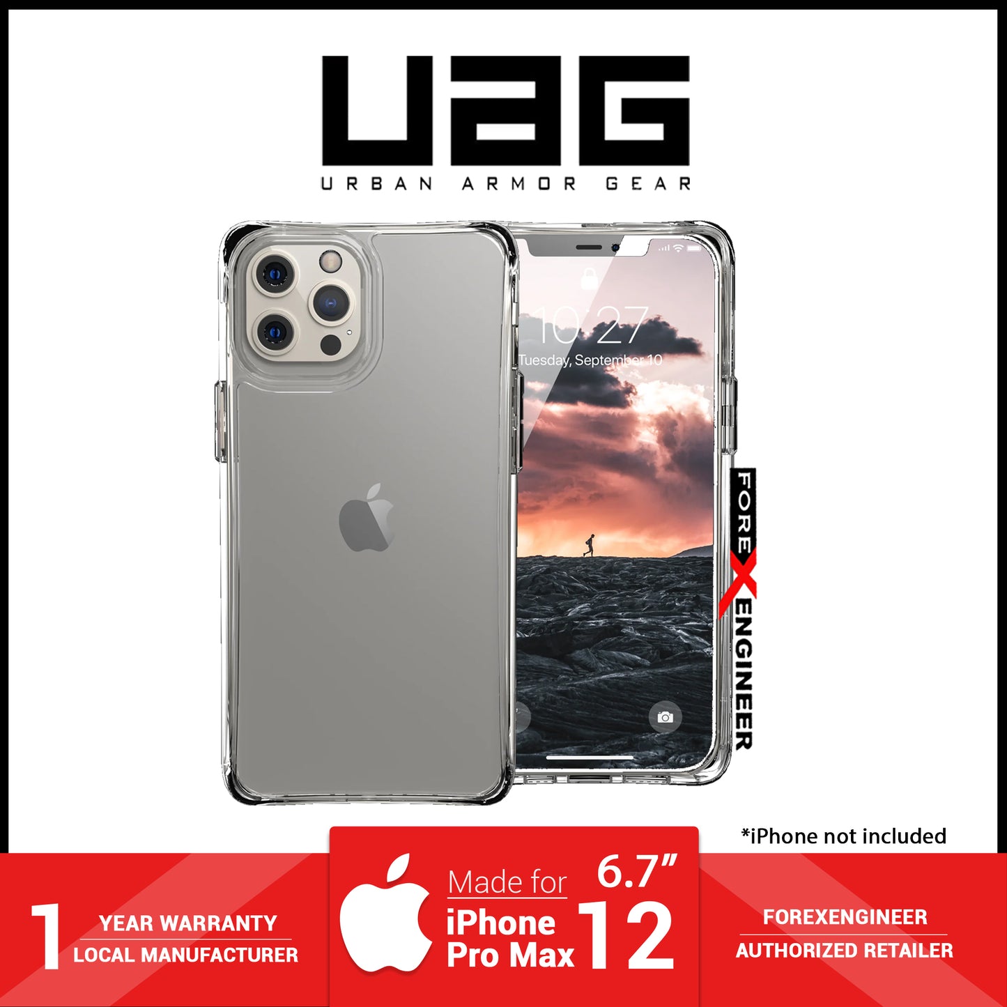 UAG Plyo for iPhone 12 Pro Max 6.7" 5G Case - Clear Ice (Barcode: 812451039887 )