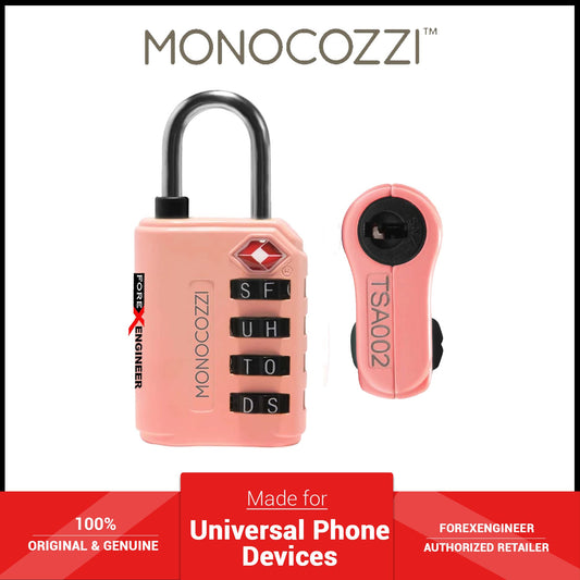 Monocozzi Bon Voyage TSA Letter Luggage Lock - Coral (Barcode: 4895199102095 )