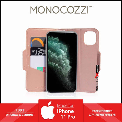 Monocozzi Lucid Folio Wallet for iPhone 11 Pro - with Detachable Back - Coral (Barcode: 4895199105508 )