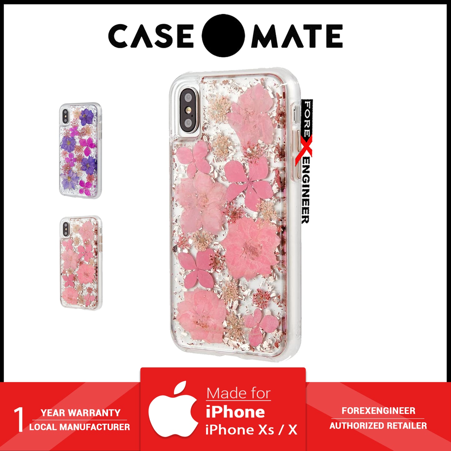 Case-Mate Karat Petals for iPhone Xs - X - Ditsy Flowers Pink (Barcode: 846127179706 )