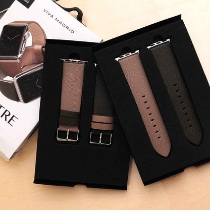 VIVA MADRID Montre Duo Leather Strap for Apple Watch Series 7 - SE - 6 - 5 - 4 - 3 - 2 - 1 ( 41mm - 40mm - 38mm ) - Green & Beige (Barcode: 8886461234572 )