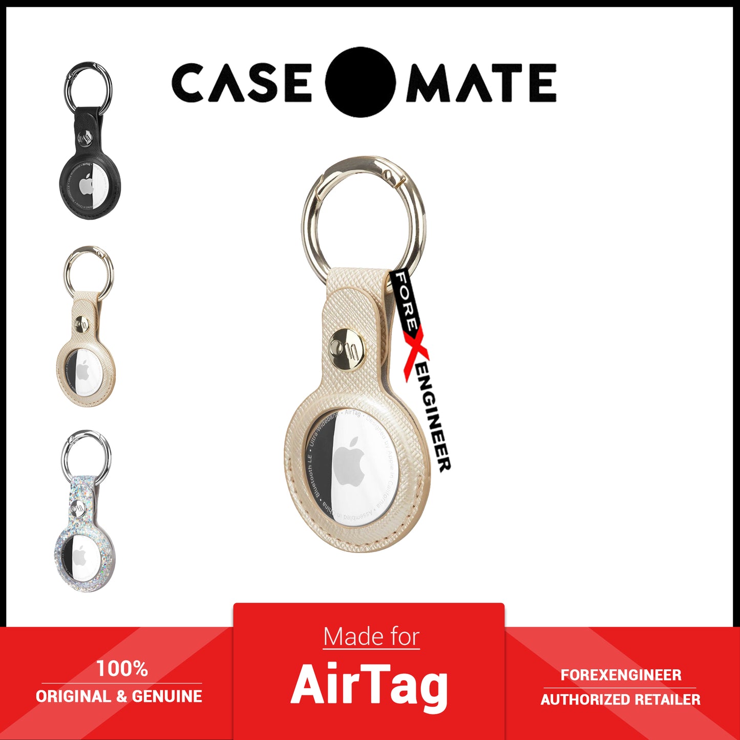 Case-Mate AirTag Clip Ring Case - Gold (Barcode: 840171705287 )