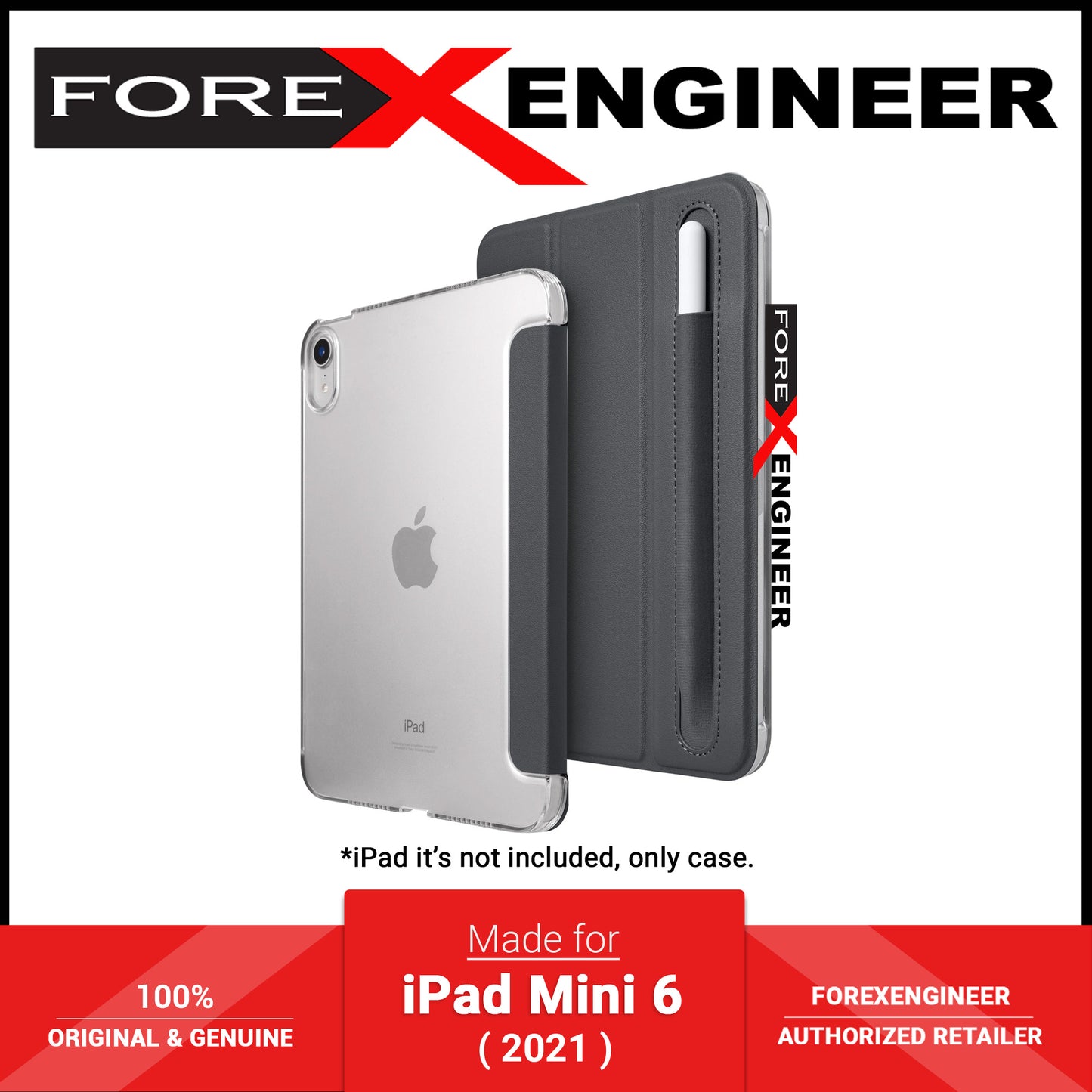 Laut Huex Folio Case for iPad Mini 6 8.3" ( 2021 ) - Fog Grey (Barcode: 4895206927932 )