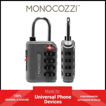 Monocozzi Bon Voyage TSA Letter Luggage Lock - Grey (Barcode: 4897021599677 )
