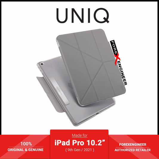 UNIQ Camden Case for iPad 10.2 ( 9th Gen - 2021 ) - Antimicrobial Case - Fossil Grey (Barcode: 8886463679364 )