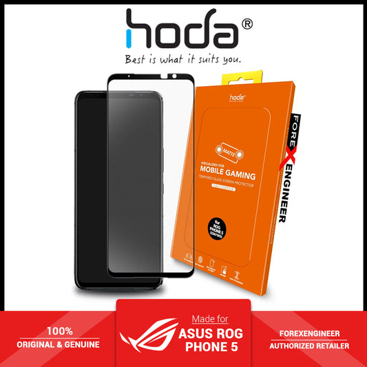 [RACKV2_CLEARANCE] Hoda Tempered Glass for ASUS Rog Phone 5 - 5 Pro - 5 Ultimate ( Anti - Glare ) - 2.5D 0.33mm Full Coverage Tempered Glass Screen Protector (ZS673KS) - Matte  ( Barcode : 4711103540695 )