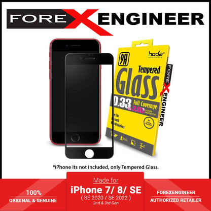 Hoda Tempered Glass Full Coverage for iPhone SE ( 2022 - 2020 ) compatible with iPhone 7 - 8 - 2.5D 0.33mm - Clear (Barcode: 4713381516942 )