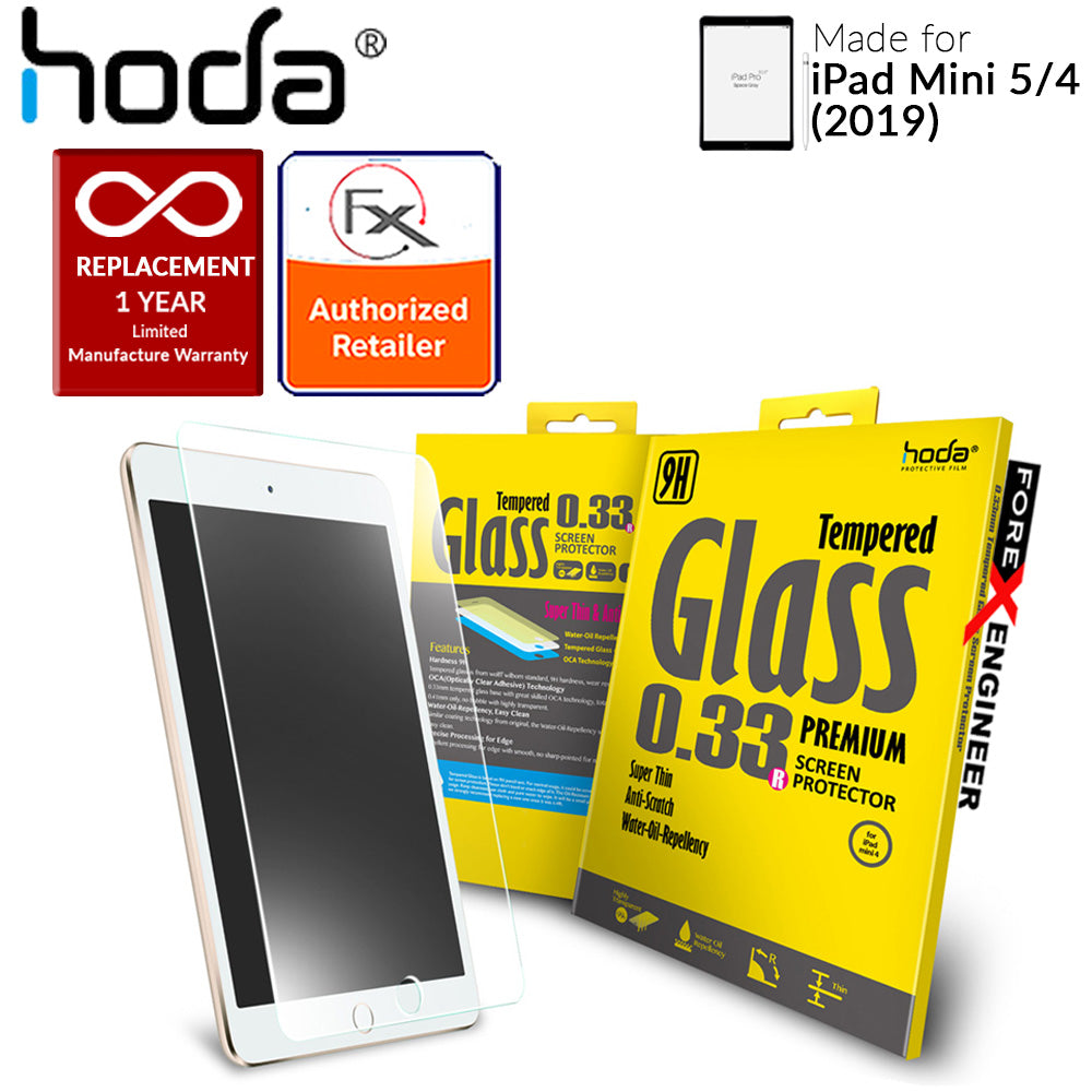 Hoda Tempered Glass for iPad Mini 5 (2019) and iPad Mini 4 - 2.5D 0.33mm Full Coverage Screen Protector