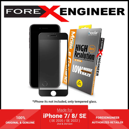 Hoda Tempered Glass for iPhone SE ( 2022 - 2020 ) compatible with iPhone 7 - 8 - 2.5D 0.33mm Full Coverage Tempered Glass -Matte (Barcode : 4713381516904 )
